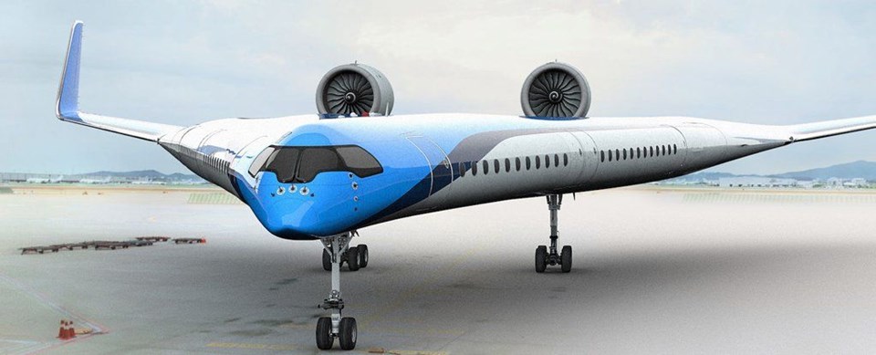 Flying-V yolcularını kanatta taşıyacak